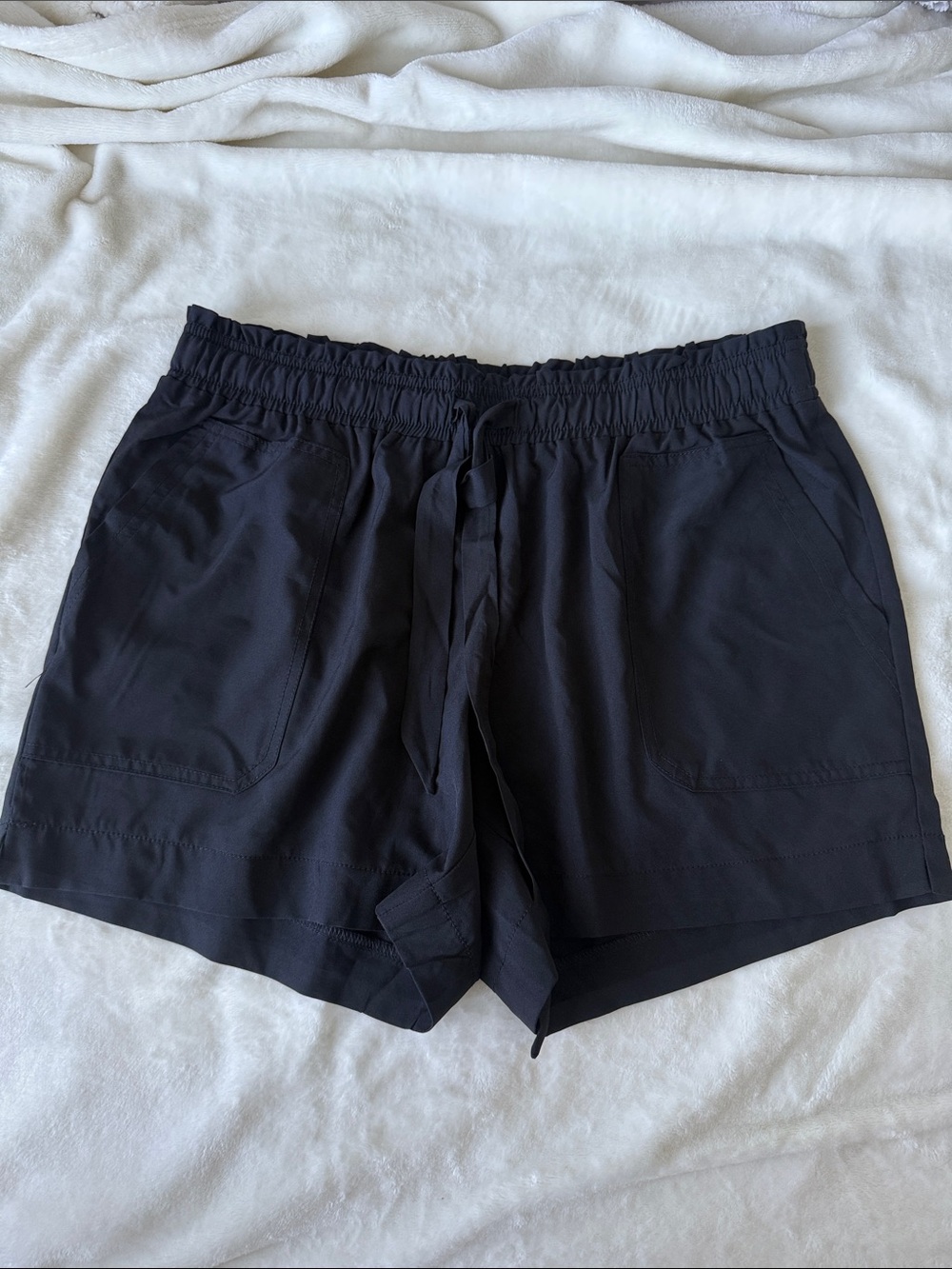 Soho Black Athletic Drawstring Shorts
